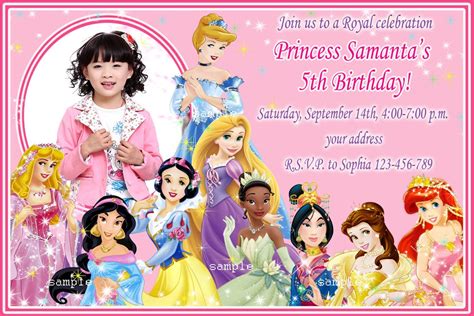 Disney Princess Birthday Invitation Templates