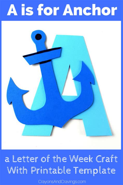 Letter A Craft With Printable - A is For Anchor