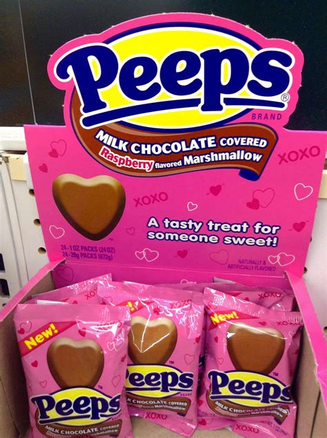 Peeps Valentine's Day Hearts, milk chocolate covered raspb… | Flickr