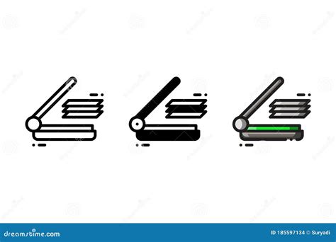 Flatbed Scanner for Scanning and Digitizing Files Stock Vector - Illustration of digitalization ...