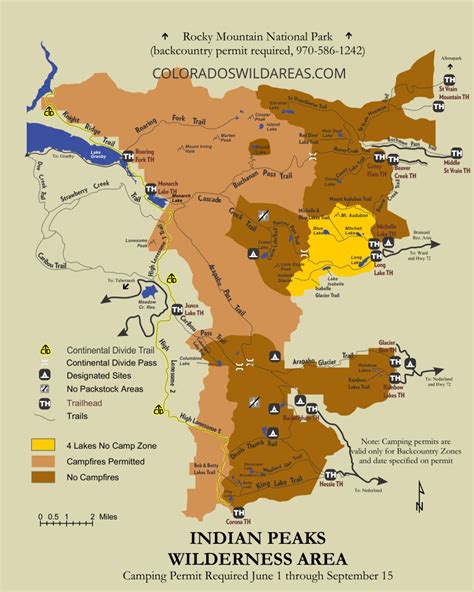 Indian Peaks Wilderness Trail Map