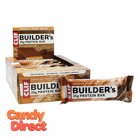 Clif Builder's Bars Chocolate Peanut Butter 2.4oz - 12ct – CandyDirect