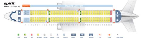 Seat map Airbus A321-200 Spirit Airlines. Best seats in the plane