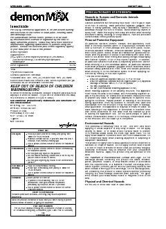 PDF-SPECIMEN LABEL Demon WP Insecticide in WaterSoluble P PDF document