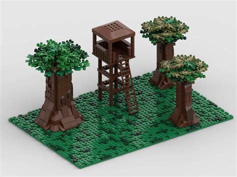 LEGO MOC Lego Forest with Trees and Perch by Brickboy_YT | Rebrickable ...