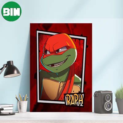 Teenage Mutant Ninja Turtles Mutant Mayhem Raph Characters Cards Canvas-Poster - Binteez