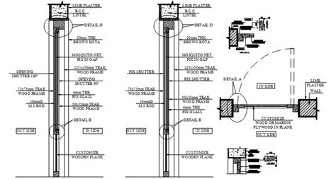 Door Section Cad Block