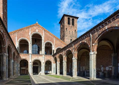 Basilica Of Saint Ambrose (Sant'Ambrogio) In Milan Stock Photo - Image ...