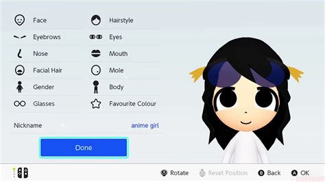 How To Make A Anime Girl Mii (Switch) - YouTube