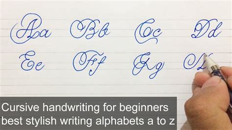 Cursive Calligraphy Alphabets A To Z