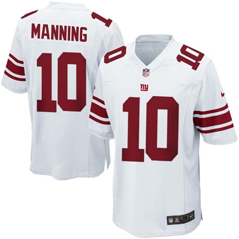 Mens New York Giants Eli Manning Nike White Game Jersey