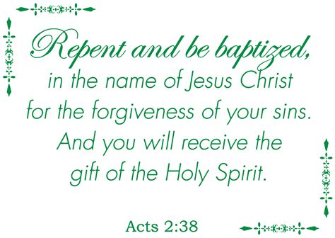 Acts 2:38 - Repent and be baptized, in the name… Vinyl Decal Sticker ...