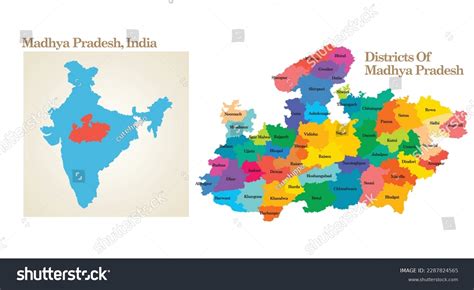 MP District Map, Madhya Pradesh Political Map, 51% OFF