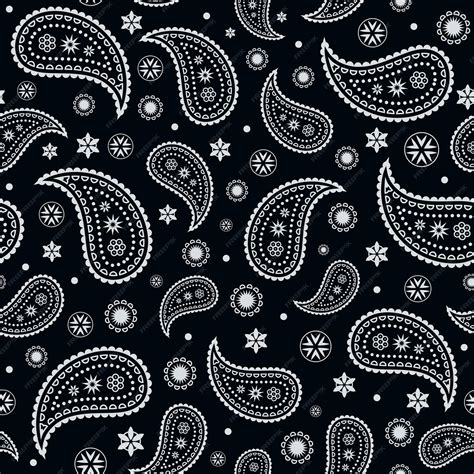 Bandana Pattern Vector Black And White