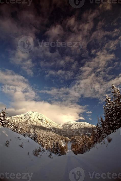 Rocky Mountains in winter 6480288 Stock Photo at Vecteezy