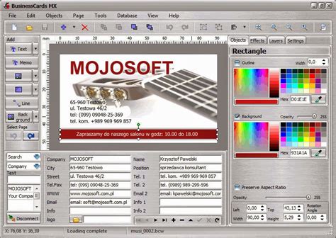 Mojosoft BusinessCards MX v5.01 Crack With Activator 2023