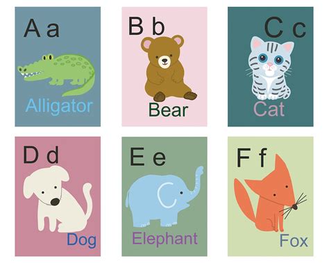 Animal Abc Flash Cards