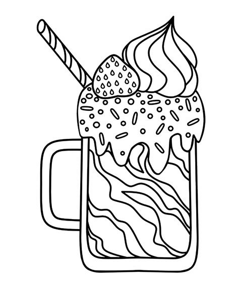 Desenhos de Milk-shake para colorir - Bora Colorir