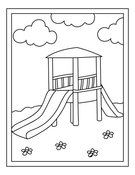 16 Printable Playground Coloring Pages - Etsy