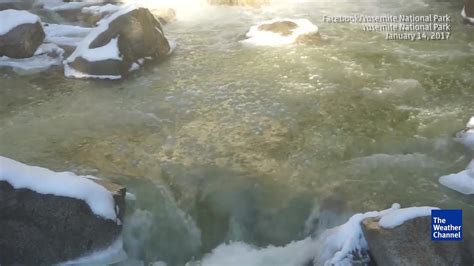 Frazil Ice Forms in Yosemite Stream | The Weather Channel