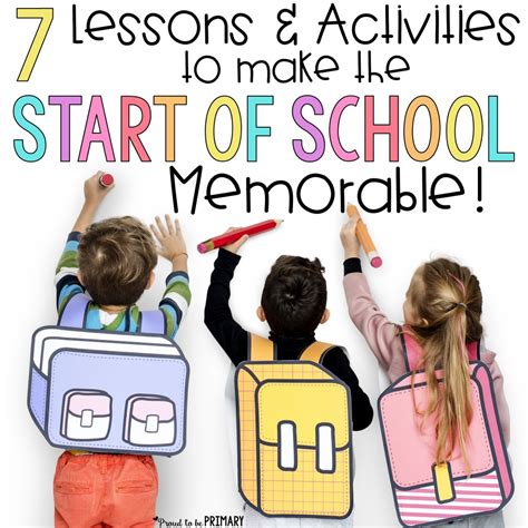 First Week of School Activities: Create Memorable Moments Together