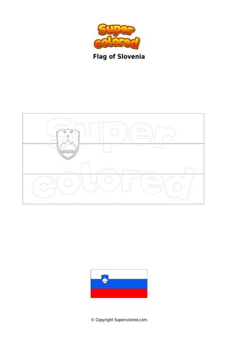 Coloring page Flag of Slovenia - Supercolored.com