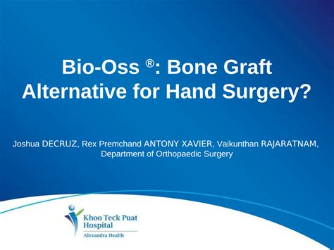 (PDF) Bio-Oss ®: Bone Graft Alternative for Hand Surgery?