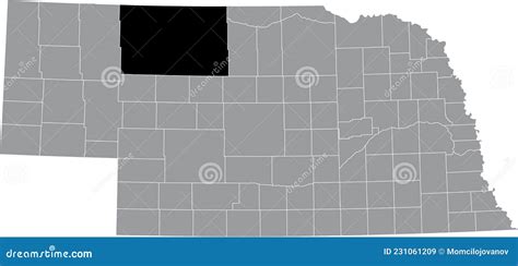 Location Map of the Cherry County of Nebraska, USA Stock Vector - Illustration of dark, coat ...