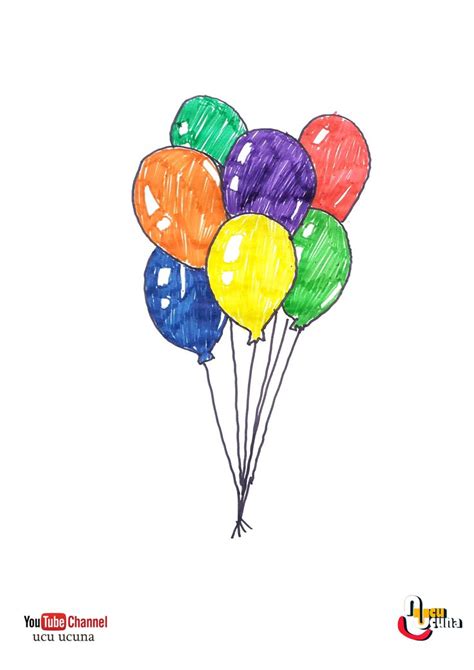 How To Draw Birthday Balloons Step By Step at Drawing Tutorials