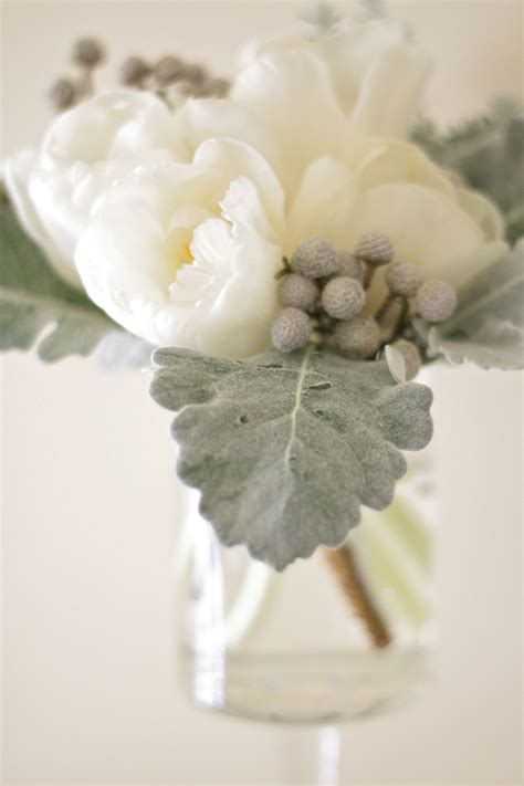 Small dusty miller and tulip arrangement in a pedestal vase by Sebesta Design | Tulips ...