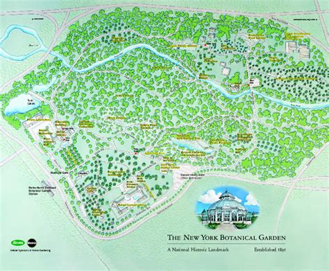 The New York Botanical Garden Map - The New York Botanical Garden Bronx NY 10458-5126 • mappery