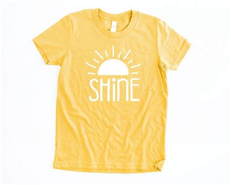 Shine Yellow Shirt Cute Shirts for Girls Tween Shirts - Etsy