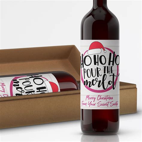 Order one funny wine label for Secret Santa gifts or for the wine lover in your life. Add your ...