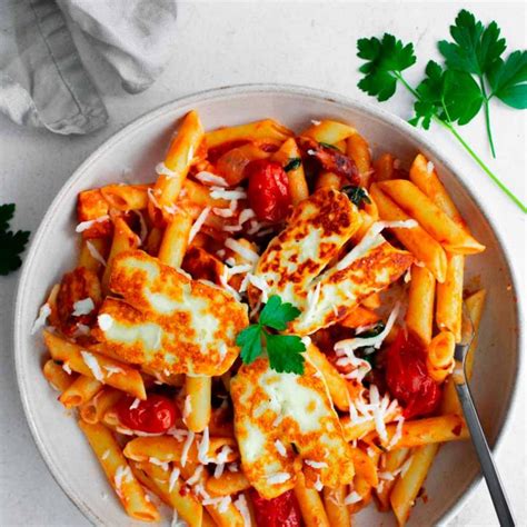 Easy Halloumi Pasta with Cherry Tomatoes