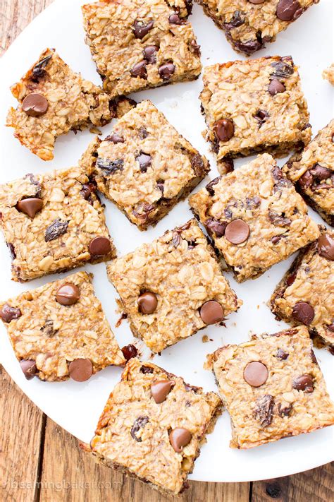 Gluten Free Banana Chocolate Chip Oatmeal Breakfast Bars (V, GF): a one ...