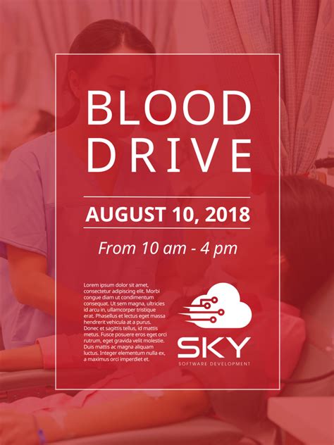 Blood Drive Event Poster Template | MyCreativeShop