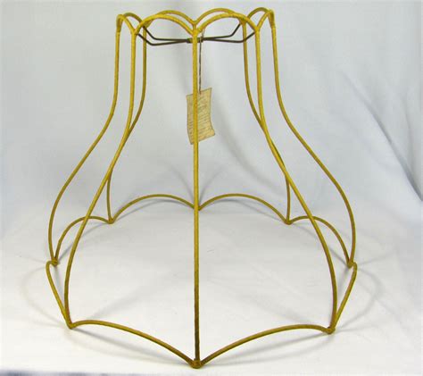 Vintage Lamp Shade Frame Scallop Bottom Bell Gold by JudisLamps