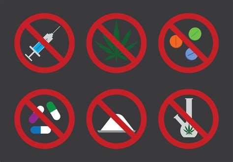 No Drugs Icon Vector - Download Free Vector Art, Stock Graphics & Images