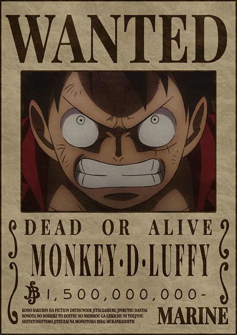 Monkey D Luffy One Piece Bounty Wanted Digital Art by Gene Bradford