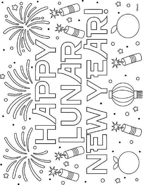 Happy Lunar New Year Coloring Page | crayola.com