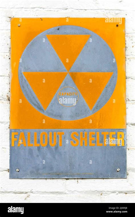 1960s Nuclear war Fallout Shelter sign sign at the Colbert County Courthouse in Tuscumbia ...