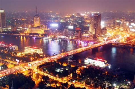 Aerial view of egypt cairo night. Skyline of cairo from cairo tower at night in , #AFFILIATE, # ...