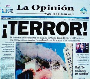 World Trade Center 9/11 2001 Newspaper Los Angeles La Opinion WTC VTG Original | eBay