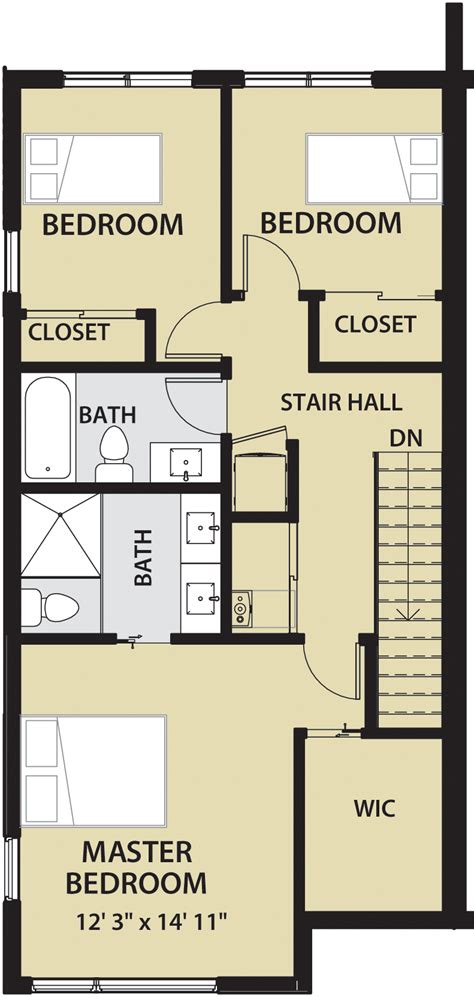 The Amber Floor Plan — Cynthia Townhomes