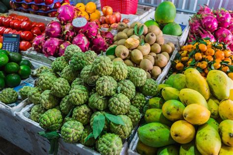 Exotic Fruits in the Asian Market Stock Photo - Image of pack, greengrocery: 58487546