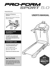 ProForm Sport 5.0 Treadmill Manual