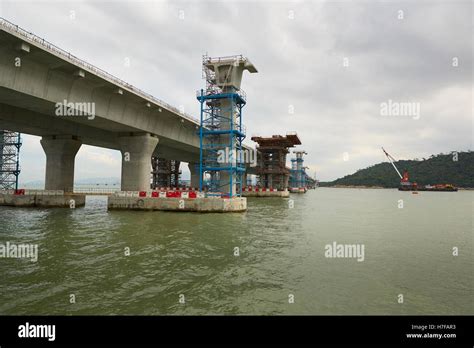 The Hong Kong-Zhuhai-Macau Bridge Construction North of Lantau Island ...