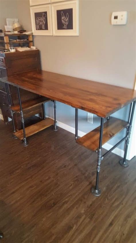 Reclaimed Wood Industrial Desk Home Office Desk Industrial | Etsy