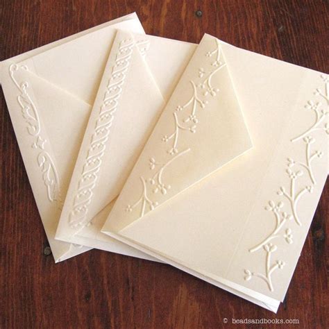 Embossed Cards Set of 6 Blank Note Cards (Variety). $8.00, via Etsy. # ...