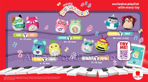 McDonald's Squishmallows Happy Meal Commercial Complete Set of 10 Toy Collection Singapore June ...